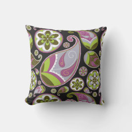 Almofada Padrão Paisley Roxo