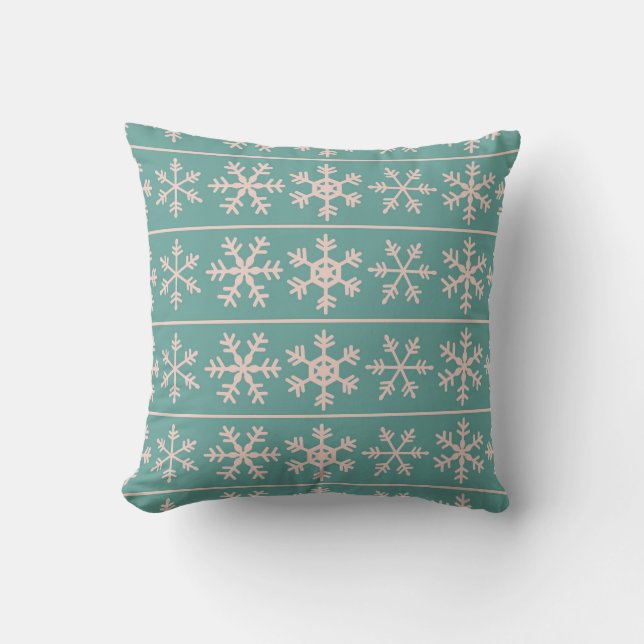 Almofada Padrão Pastel Snowflake (Frente)