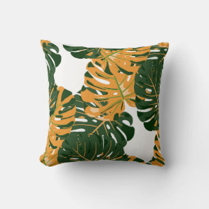 Almofada Padrão perfeito com a floresta tropical havaiana.