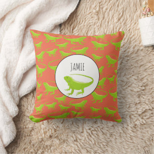 Almofada Padrão Personalizado Iguana Lizard