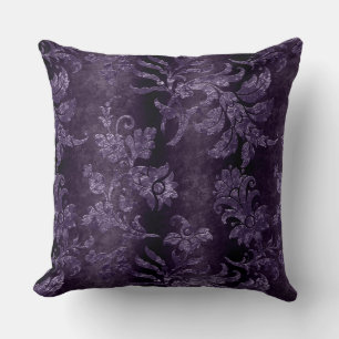 Almofada Padrão Roxo Vintage Lilac Floral Damask