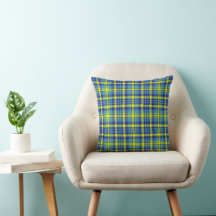 Padrão Rustic Blue Yellow Scottish Tartan Xadrez
