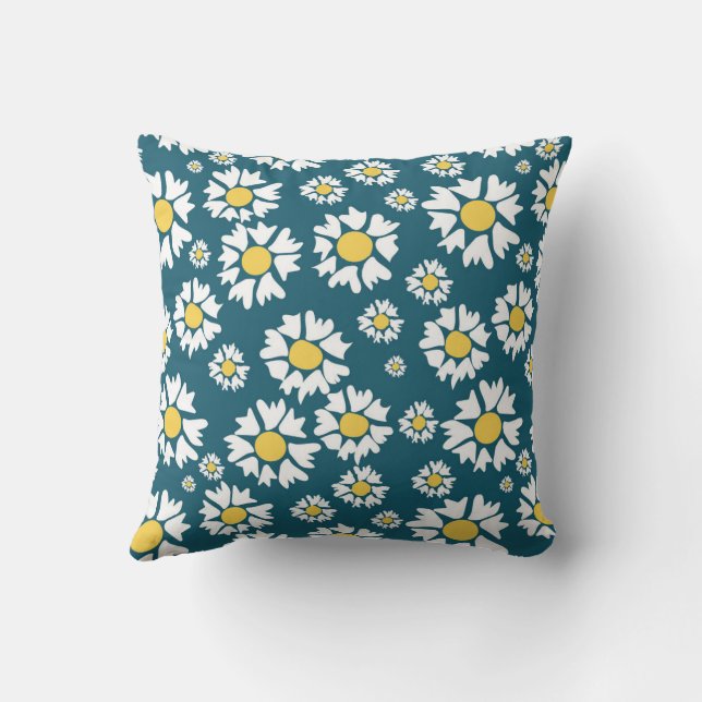 Almofada Padrão sem costura com flores (Verso)