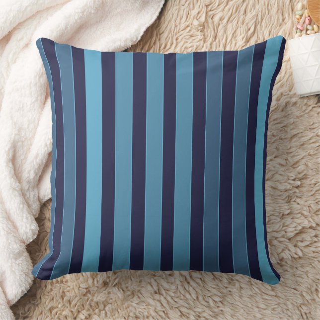 Almofada Padrão simples listrado azul retrô (Cobertor)