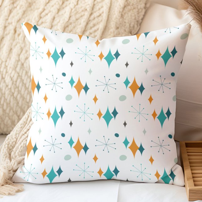 Almofada Padrão Starburst Mid Century Modern (Criador carregado)
