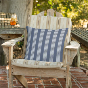 Almofada Padrão Striped Cinza Azul Escuro Contemporâneo