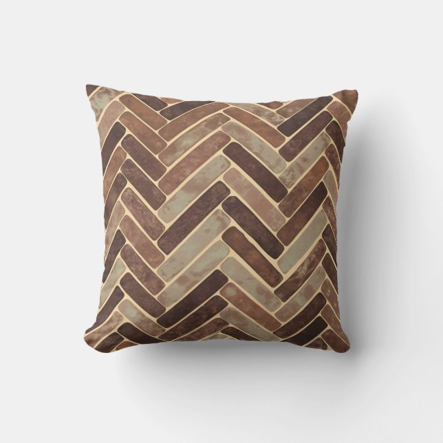 Almofada Padrão texturizado de Herringbone (Frente)
