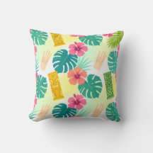 Padrão Tiki Havaiano Tropical para Casamento de Fe