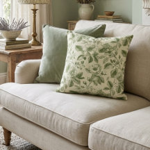 Padrão Toile Botânico Vintage Verde