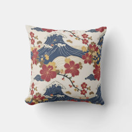 Almofada Padrão Tradicional de Kimono Japonês