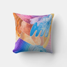 Almofada Padrão/Travesseiro/Aquarela/Retro/Arte/Moderno/Des