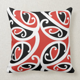 Almofada Padrão Tribal Kowhaiwhai Mangopare Maori