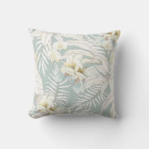 Almofada Padrão tropical sem costura com flores Orquídea, F