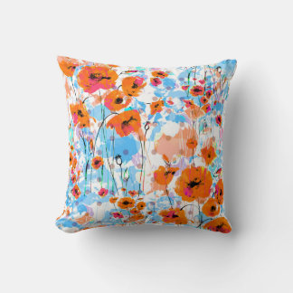 Almofada padrão uniforme de abstrato floral pintado por pin