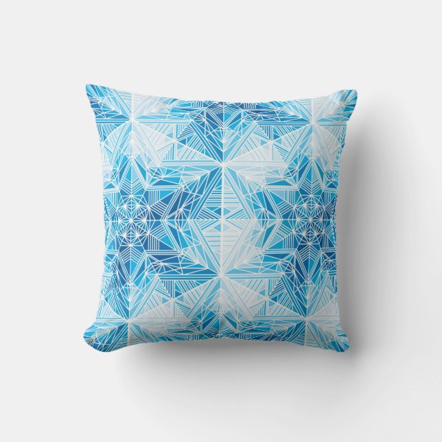 Almofada padrão uniforme de flocos de neve de estrela abstr (Frente)