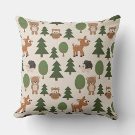 Almofada Padrão verde do Urso Cento