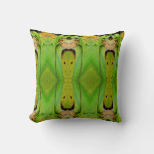 Almofada padrão verde-lagarto sólido abstrato verde-claro