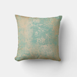 Almofada Padrão Vintage Verde Azul Dourado Antigo