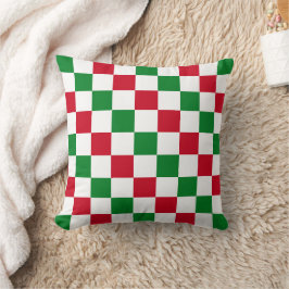 Almofada Padrão Xadrez Clássico de Natal