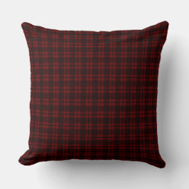 Almofada Padrão Xadrez Glen Fino Preto Vermelho
