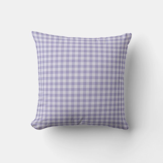 Almofada Padrão Xadrez Roxo (Frente)