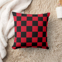 Padrão Xadrez Vermelho e Preto
