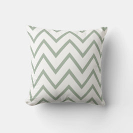 Almofada Padrão Zigzag Chevron | Verde Sage