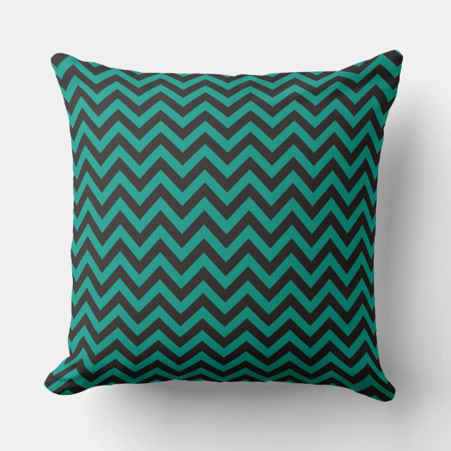 Almofada Padrão ZIGZAG - preto + seu histórico e suas ideia (Frente)