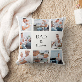 Almofada Padre bebê foto colagem de foto, nome branco