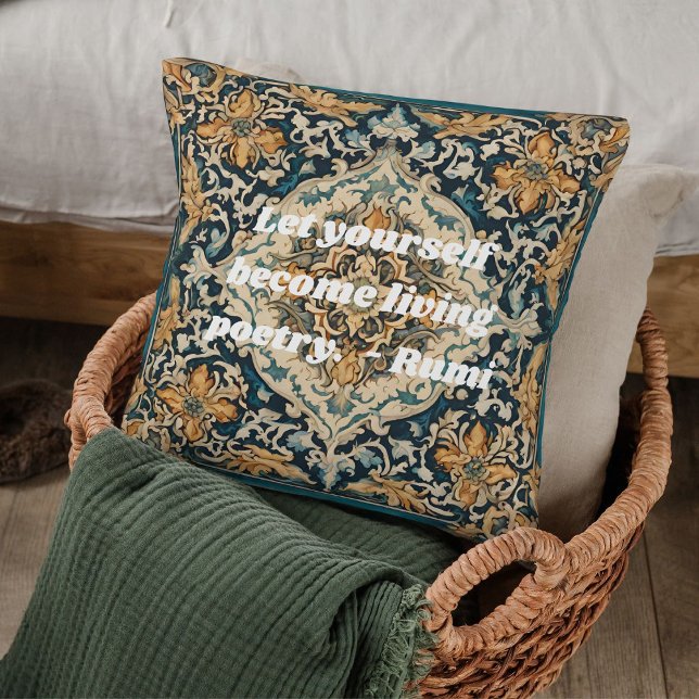 Almofada Padrões de Azulejo Elegante personalizados e prese (Custom Elegant Tile Pattern Persian Gifts for Her)