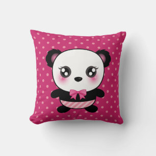 Almofada Padrões de Bolinhas Rosa de Urso Panda Bonito