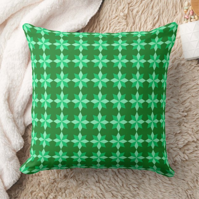 ALMOFADA PADRÕES DE ESTRELAS GRAS VERDE E ORANGE MARDI (Cobertor)