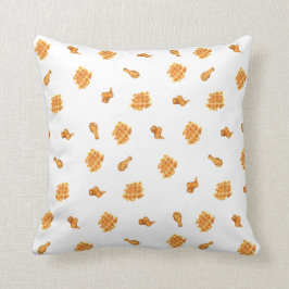 Almofada Padrões de frango e waffles secos