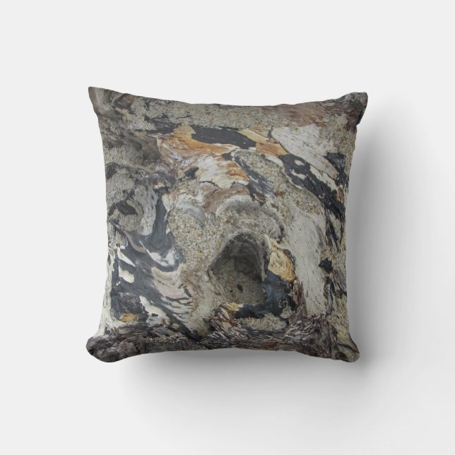 Almofada Padrões de grão de deriva Foto Rustic Beach Nature (Frente)