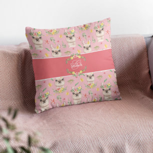 Almofada Padrões de Lama Cor-de-Rosa para Pequenas Meninas