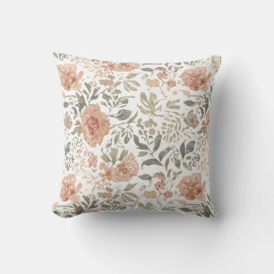 Almofada Padrões de linha das flores na mala