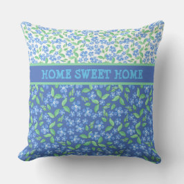 Almofada Padrões Florais Ditsy De Travões Azuis Personaliza
