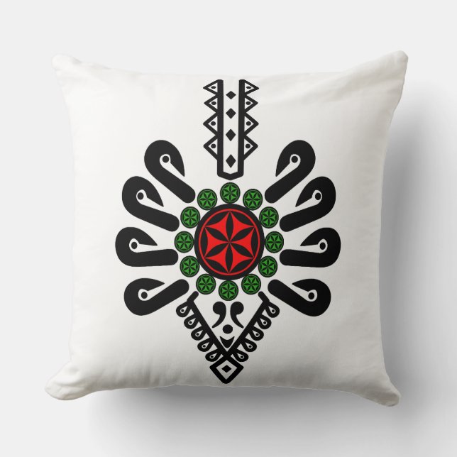 Almofada Padrões folhosos da Polônia - Parzenica (Frente)