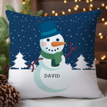 Pai Boneco de Neve Nome Personalizado Natal Feriad