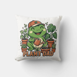 Almofada Pai de Planta Sapo Regando Plantas de Casa Piada d