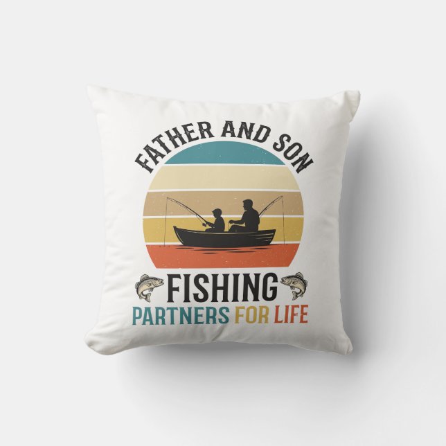 Almofada Pai e Filho Parcerios de Pesca para a Vida Design_ (Frente)