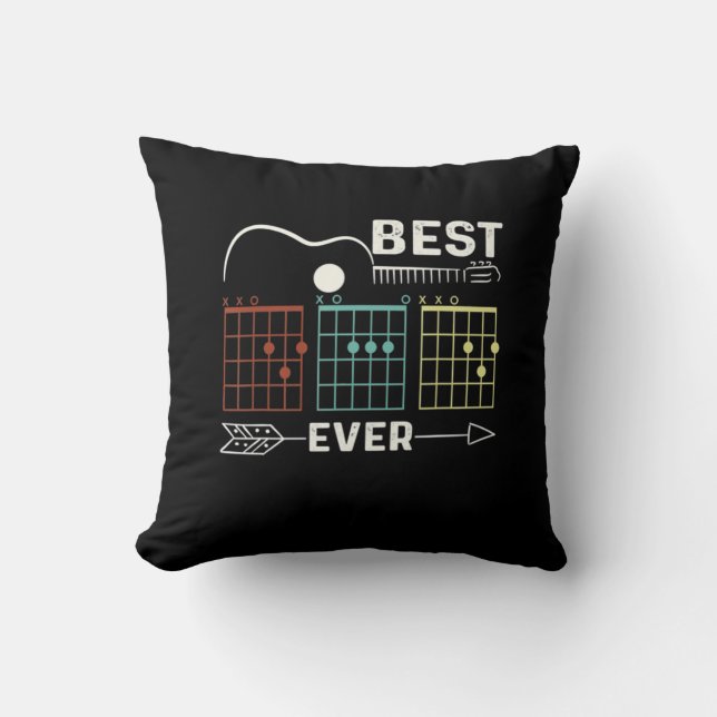 Almofada Pai Guitarrista Melhor Nunca Aniversário (Frente)