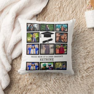 Almofada Pai orgulhoso personalizado da colagem de fotos do