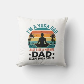 Almofada Pai Yoga Vintage Pôr do Sol Engraçado Camisa Pai D