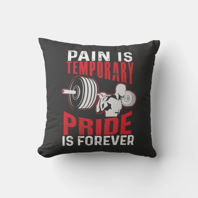 Almofada Pain Is Temporary Pride Is Forever Throw Pillow (Frente)