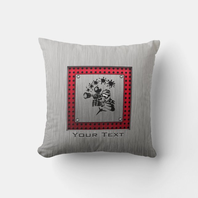 Almofada Paintball escovado do olhar do metal (Frente)