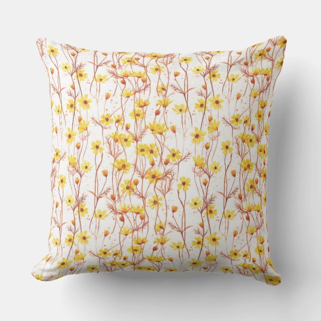Almofada Painted Yellow Daisies (Frente)