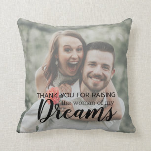 Almofada Pais da Noiva Obrigado da Foto do Groom