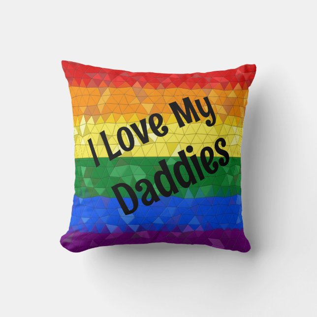 Almofada Pais de Amor do Rainbow Pride Mosaic (Frente)