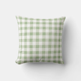 Almofada País Russo - Xadrez de Gingham Natural Sage